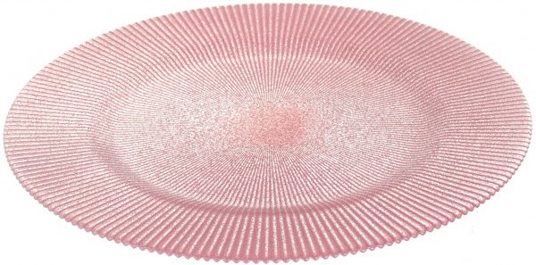 Блюдо Glimmer 33 см рожеве Dekor Cam 