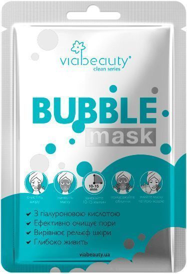 Маска для лица VIA Beauty Bubble mask с гиалуроновой кислотой