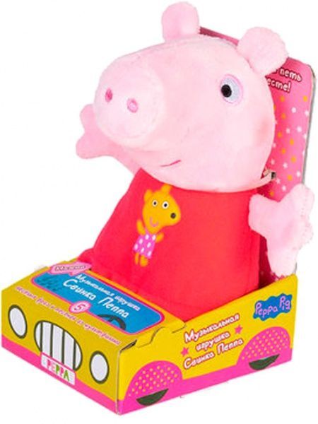 Мягкая игрушка Peppa Pig Пеппа с вышитой игрушкой со звуковым эффектом 20 см 34796