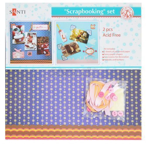 Набор для скрапбукинга синяя скрап-страница 