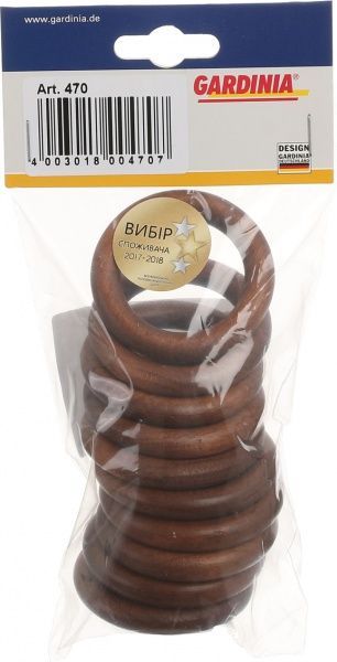 Кільце Gardinia набірний d25 мм горіх 10 шт. 