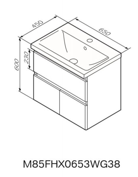 Тумба на ножках AM.PM M85-FSX8053-WC0803WG38 X-Joy 80 см