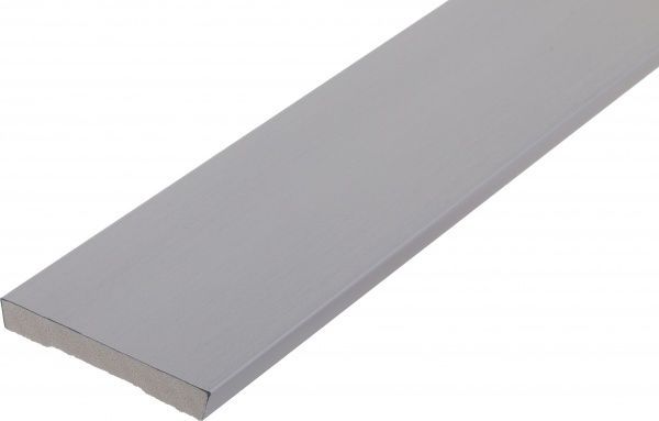 Плинтус дюрополимер King Floor JC 648-B-Y серебряный 2000х80х12 мм 