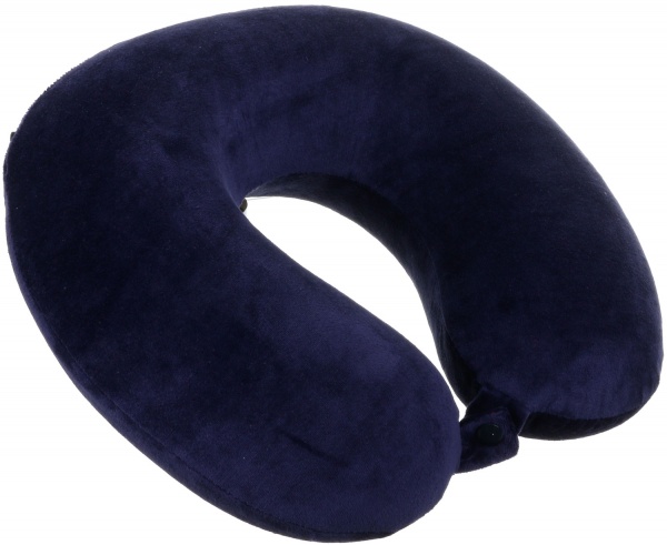 Подушка дорожная ортопедическая 30х30х9 см глубокий синий Luna