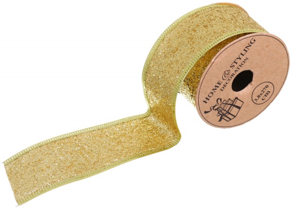 Лента декоративная с блестками 38х2700 мм ANM800700 