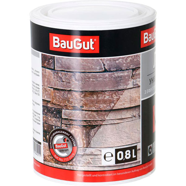 Лак универсальный LFK мокрый камень BauGut глянец 0,8 л прозрачный