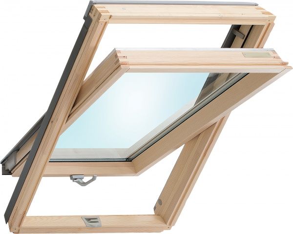 Окно мансардное с окладом и шторкой Optilight B DECOR 78x118