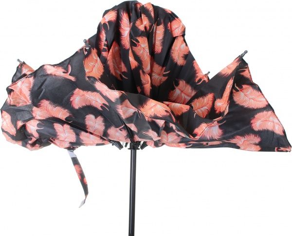 Парасолька Пір'я, складна, півавтомат помаранчевий 