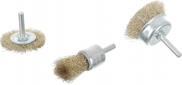 Набор щеток для дрели из рифленой проволоки 3 шт Expert