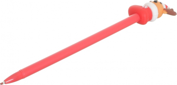 Ручка кулькова Новорічна шкарпетка Олень 