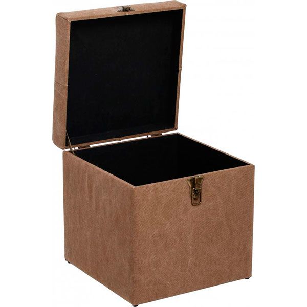 Скриня-пуф Teddy пісок 35x35x38 см