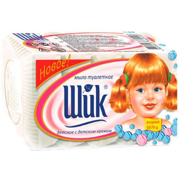 Мыло детское Шик с добавлением крема 350 г 5 шт./уп.