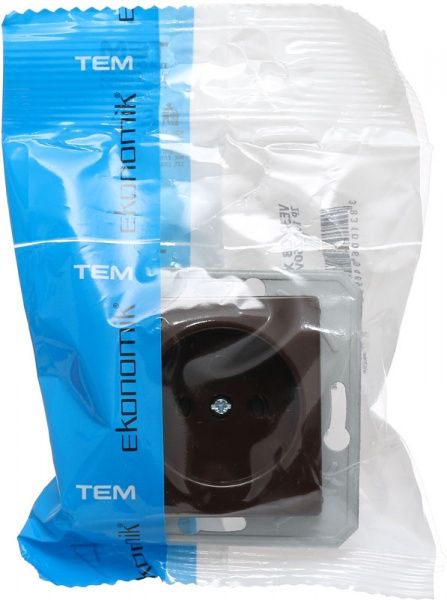 Розетка TEM Ekonomik 16 A 250 В шоколадний VE30CBXO-U