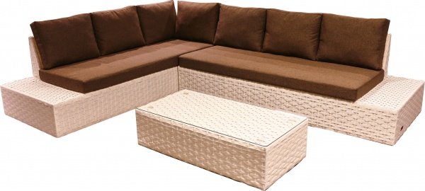 Комплект мебели Маторі Лас-Вегас бежевый с коричневым 