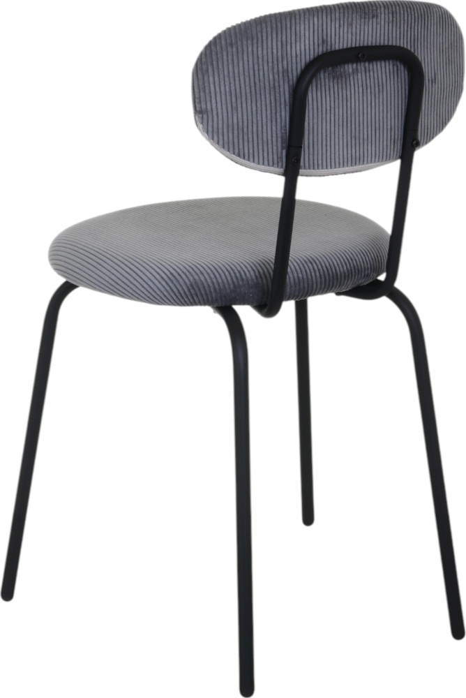 Стул Smile velvet серый / черный
