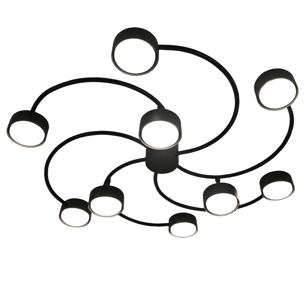 Люстра стельова Victoria Lighting 9x12 Вт GX53 чорний World/PL9 black