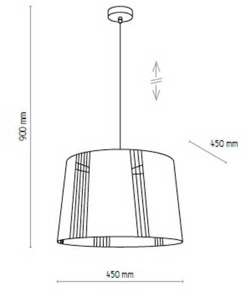 Світильник підвісний TK Lighting CARMEN BLACK 1x60 Вт E27 чорний 1547 