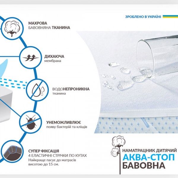 Наматрацник IDEIA дитячий Aqua Stop 60x120 см 