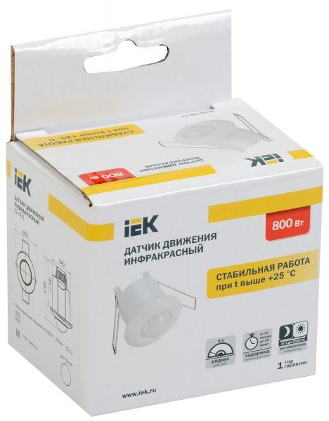 Датчик движения IEK ДД 301 360° 6м 800W IP20 белый LDD11-301-800-001