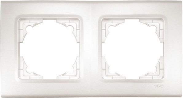 Рамка двухместная Viko Linnera Life горизонтальная белый перламутр