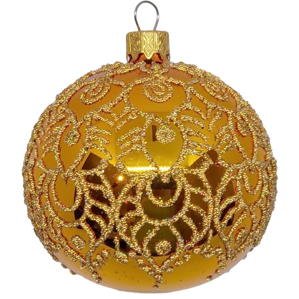 Шар новогодний 9513-2 100 мм золотой