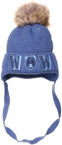 Шапочка дитяча для хлопчика Kraft+ р.42-44 синій 2051 