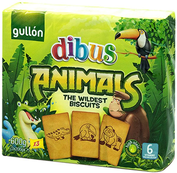 Печенье Gullon DIBUS Animals 600 г (8410376045611) 