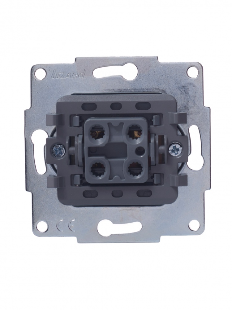 Выключатель перекрестный одноклавишный Lezard Vesna без подсветки белый 742-0288-107