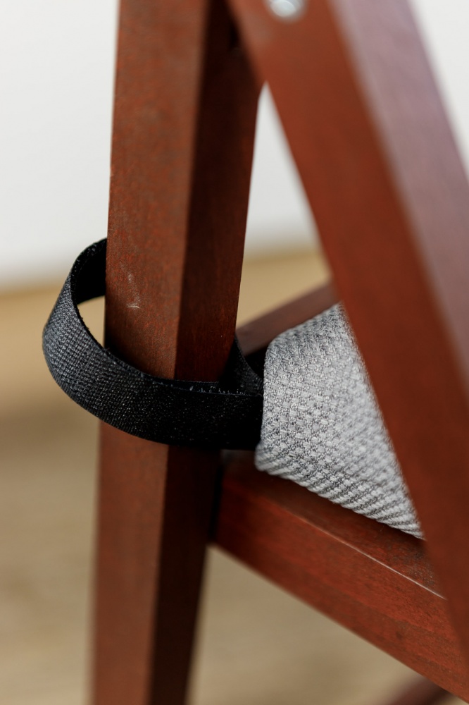 Подушка на стул 40х40 см LEON серая на липучке Прованс