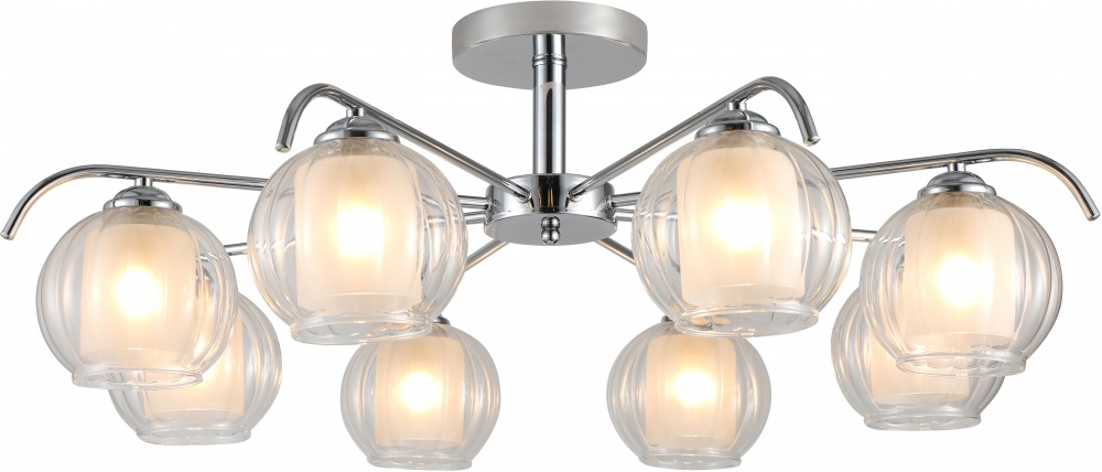 Люстра потолочная Sensio Aquarius 8x40 Вт E27 белый/хром ALG-07488/8