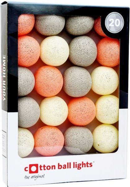 Электрогирлянда Котоновые шарики SALMON лампа накаливания 20 ламп