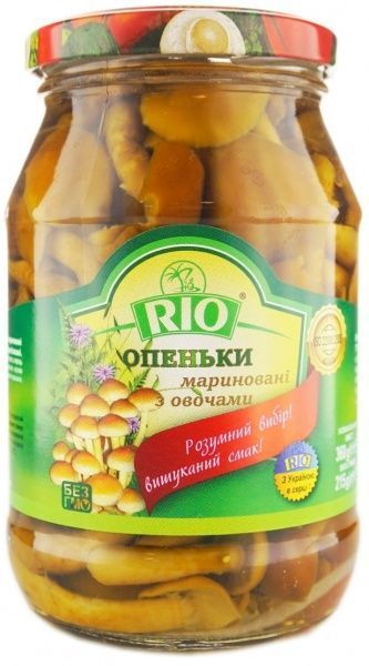 Гриби консервовані ТМ Ріо Опеньки мариновані з овочами 360 г