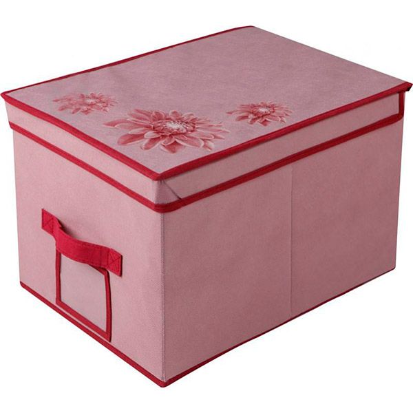 Короб складной с кришкой Handy Home UC-82 Хризантема 30 л розовый 300x250x400 мм