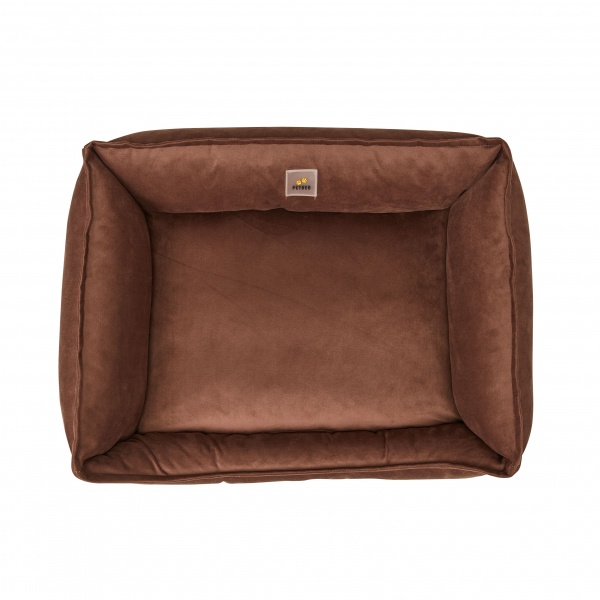Лежак PETBED Velor Комфорт S 60x45x21 см коричневый