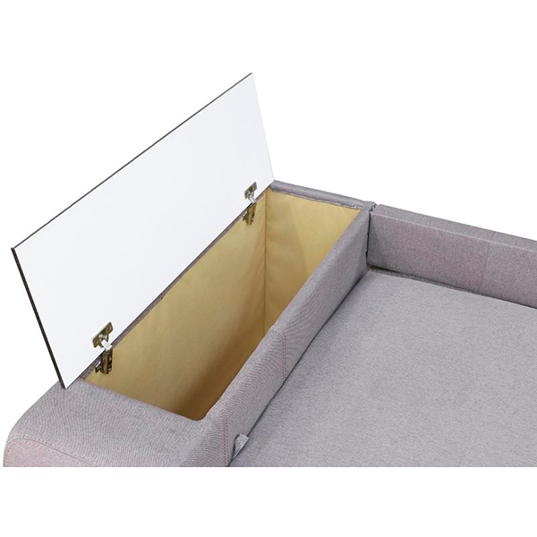 Диван прямий Кедр Плейн ліва ніша сірий 2400x1030 мм