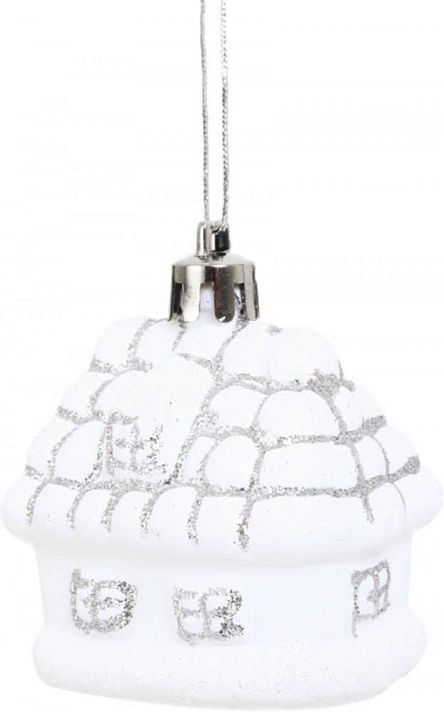 Набор елочных игрушек домик 2 цвета 7 см 3 шт./уп.