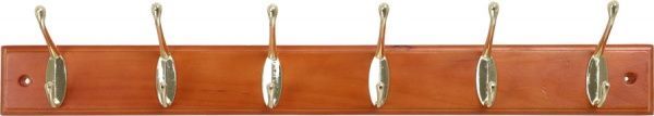 Вешалка Larvij на 6 крючков Темная сосна 543х60х12 мм