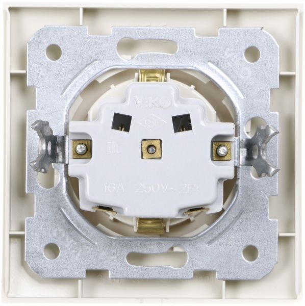 Розетка із заземленням Viko Linnera без шторок крем 90401008