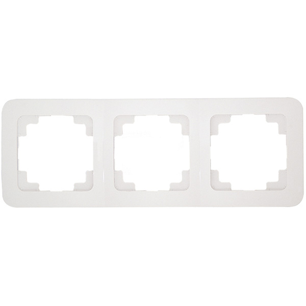 Рамка трехместная Makel Lilium Natural горизонтальная белый 55013