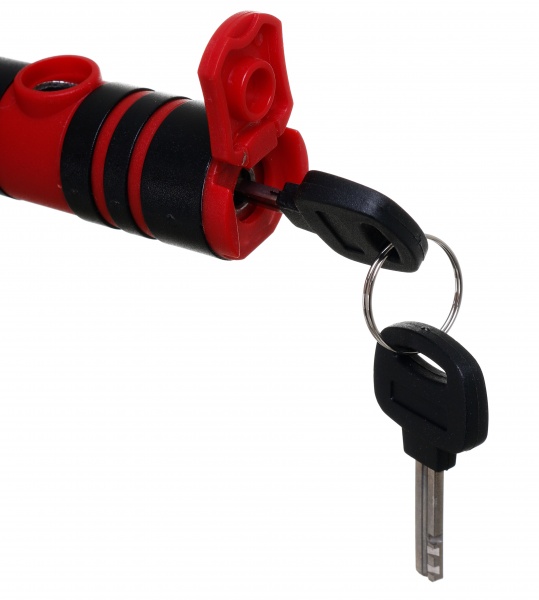 Замок велосипедный MaxxPro UL-245 красный с черным