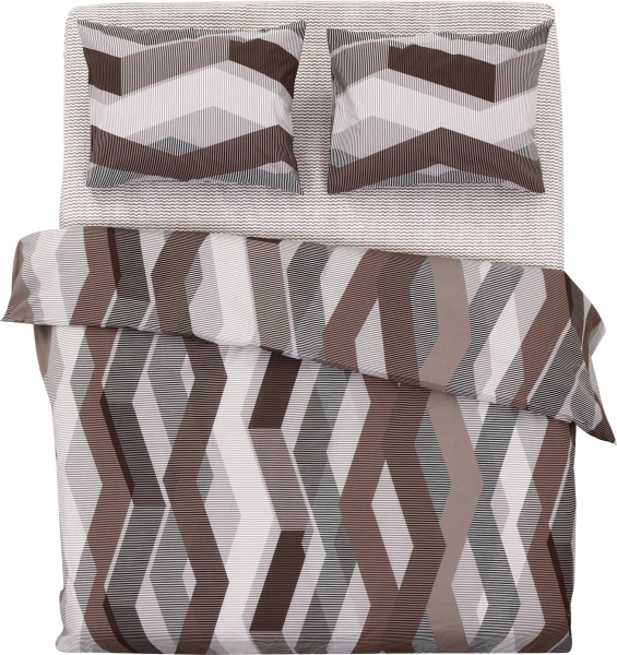 Комплект постільної білизни Бруно 1,5 коричневий La Nuit (без простирадла) 