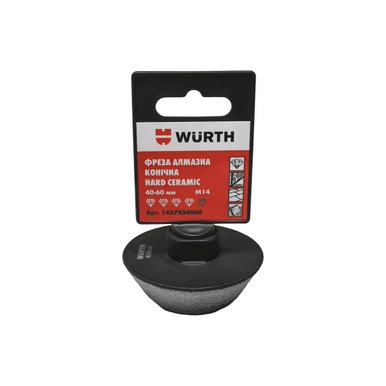Фреза алмазна конічна конусна WURTH HARD CERAMIC 40-60 мм M14 1457454060