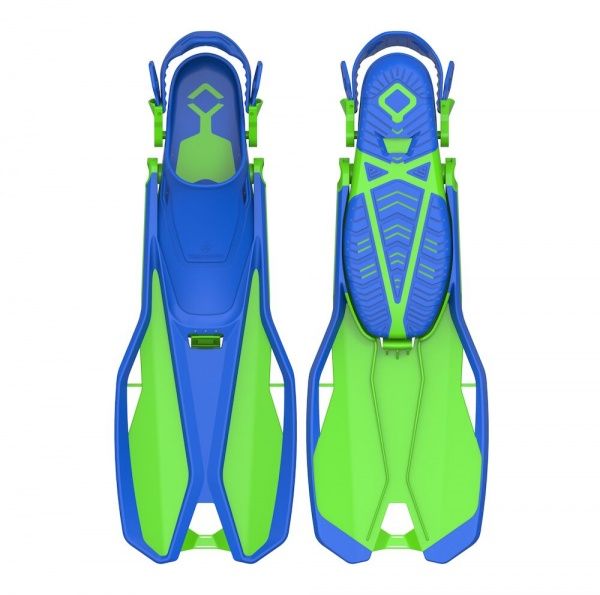 Ласты TECNOPRO F6 C TRAVEL KIDS 413684-900545 р. 30-32 синий с салатовым