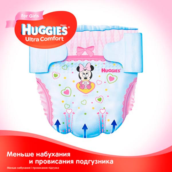 Підгузки Huggies Ultra Comfort 5 12-22 кг 84 шт. для дівчинки
