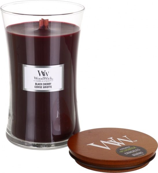 Свеча ароматическая Woodwick Large Black cherry 609г 