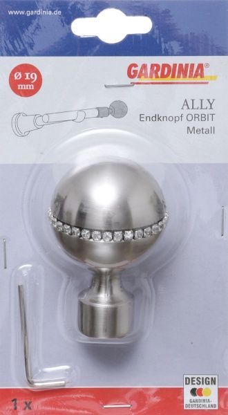 Наконечник Gardinia Ally Орбіта набірний d19 мм імітація сталі 1 шт. 