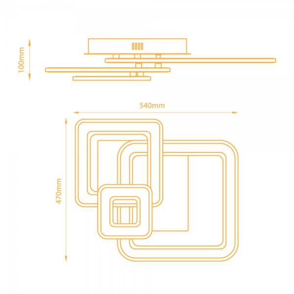 Светильник светодиодный LightMaster СЕ2240 Runa S 140 Вт белый 3000-6500 К 