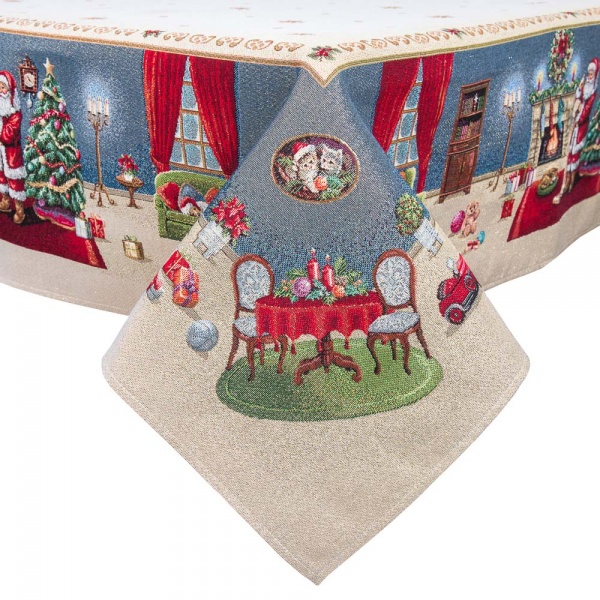 Скатерть Новогодняя сказка 137x280 см Limaso 