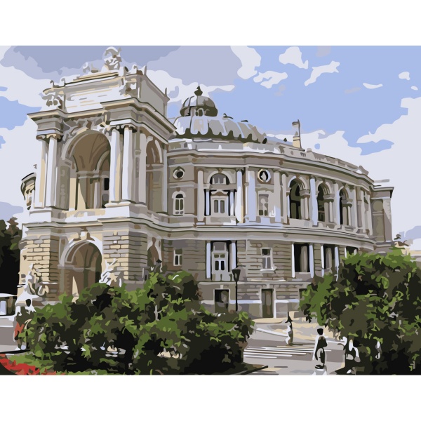 Раскраска по номерам Strateg Жемчужина Одессы 30х40 см SS-6592