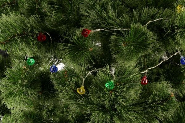 Электрогирлянда линейная внутренняя 10 ламп 1,3м Разноцветные кристаллы BLD010-AY-CR 